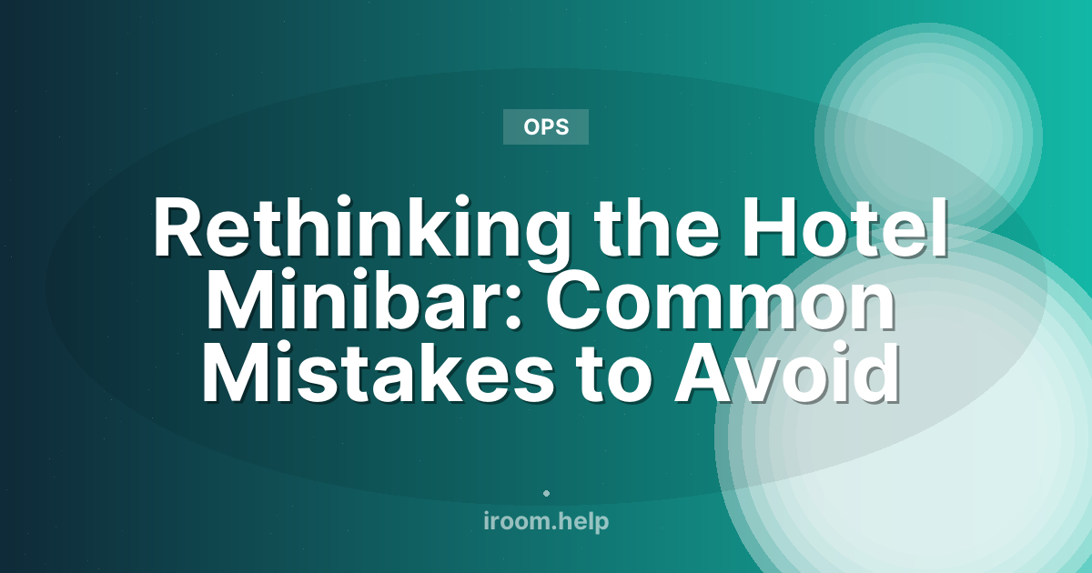 Rethinking the Hotel Minibar: Common Mistakes to Avoid