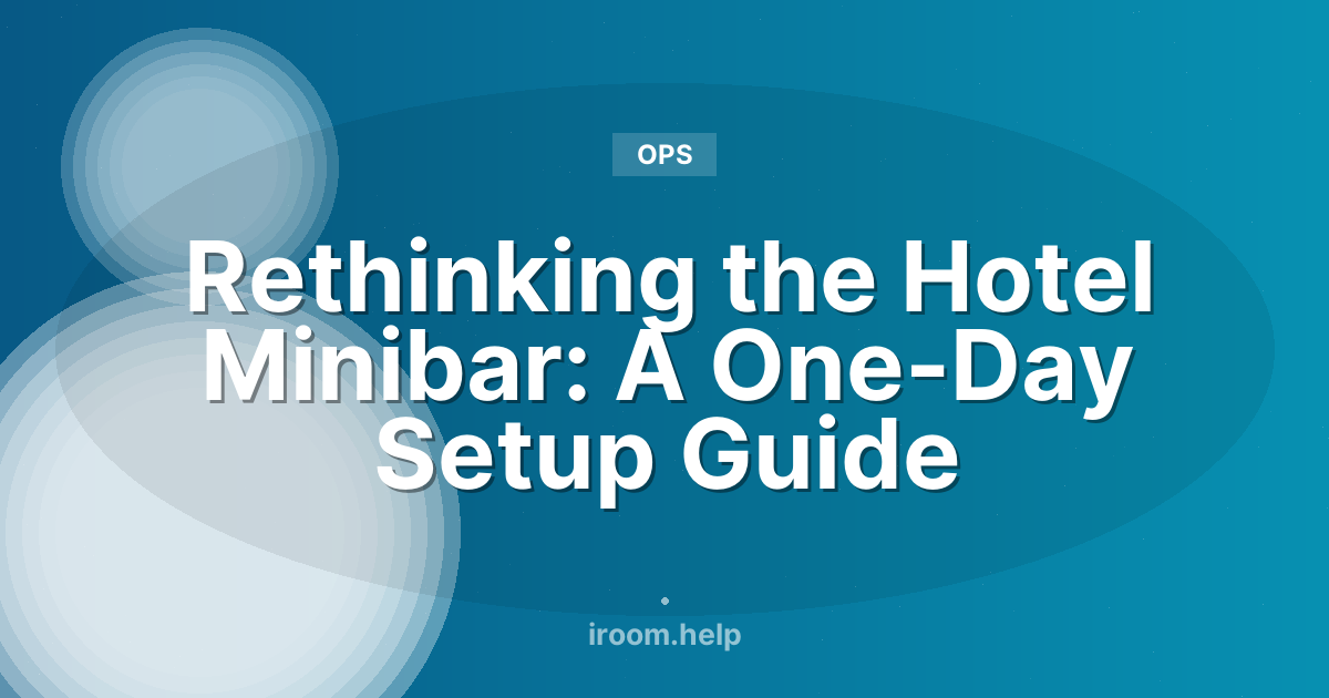 Rethinking the Hotel Minibar: A One-Day Setup Guide