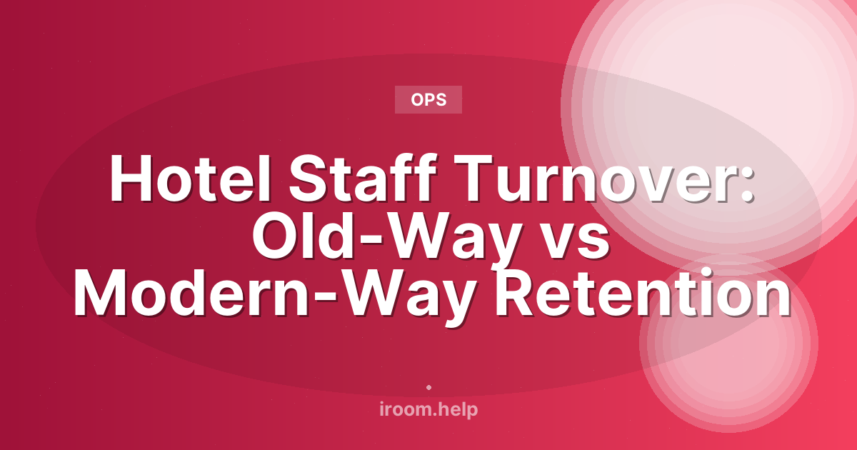 Hotel Staff Turnover: Old-Way vs Modern-Way Retention