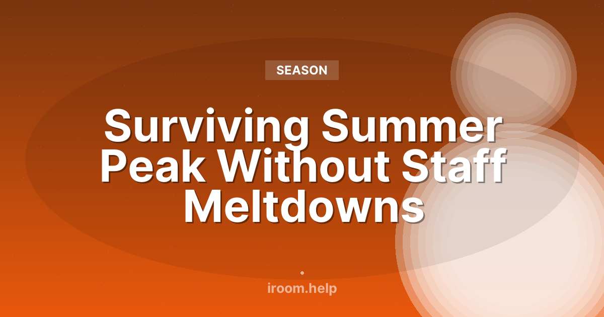 Surviving Summer Peak Without Staff Meltdowns